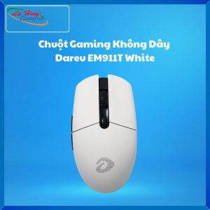 Chuột Gaming Không Dây Dareu EM911T – Wired+2.4G+BT White