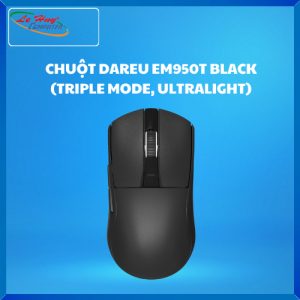 Chuột Máy Tính Không Dây DAREU EM950T BLACK (TRIPLE MODE, ULTRALIGHT)