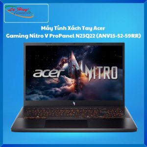 Máy Tính Xách Tay/Laptop Acer Gaming Nitro V ProPanel N23Q22 (ANV15-52-59RR) (Core 5 210H; 16GB; 512GB SSD; RTX5050/8GB; 15.6inch FHD; Win11; Đen; NH.QZ9SV.005)