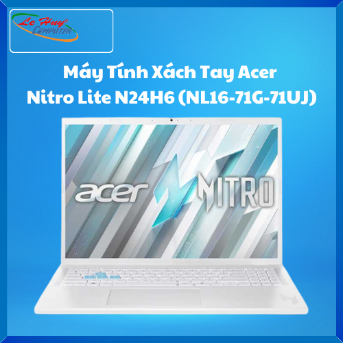 Máy Tính Xách Tay/Laptop Acer Nitro Lite N24H6 (NL16-71G-71UJ) (i7-13620H; 16GB; 512GB SSD; RTX3050/6GB; 16inch FHD+ 165Hz; Win11; trắng; NH.D59SV.002)