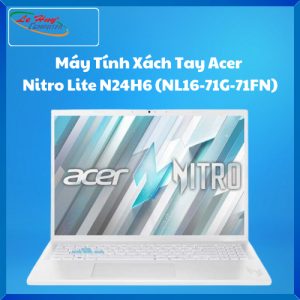 Máy Tính Xách Tay/Laptop Acer Nitro Lite N24H6 (NL16-71G-71FN) (i7-13620H; 16GB; 512GB SSD; RTX4050/6GB; 16inch FHD+ 180Hz; Win11; Trắng; NH.D5ASV.003)