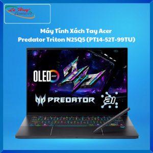 Máy Tính Xách Tay/Laptop Acer Predator Triton N25Q5 (PT14-52T-99TU) (Ultra 9 288V; 32GB; 2TB SSD; RTX 5070/8GB; 14.5inch 2.8K+; Win11; Đen; NH.U0GSV.001)