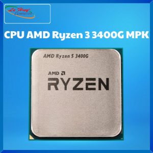 CPU AMD Ryzen 3 3400G MPK (Tray Kèm Quạt) (3.7GHz up to 4.2GHz, 4 nhân 8 luồng, 4MB Cache, Radeon Vega 11, 65W, Socket AM4)
