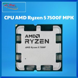 CPU AMD Ryzen 5 7500F MPK (Tray Kèm Quạt) (AMD AM5 - 6 Core - 12 Thread - Base 3.7Ghz - Turbo 5.0Ghz - Cache 38MB - No iGPU)