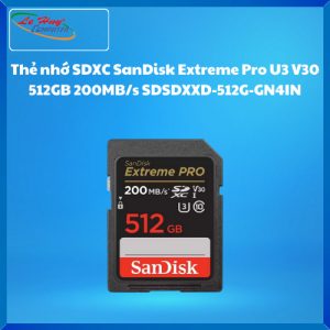 Thẻ nhớ SDXC SanDisk Extreme Pro U3 V30 512GB 200MB/s SDSDXXD-512G-GN4IN