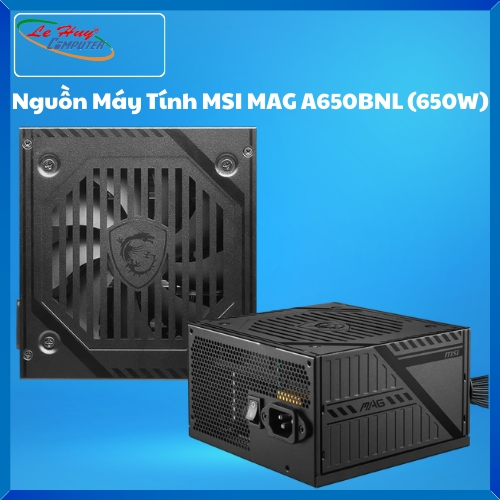 Nguồn Máy Tính MSI MAG A650BNL (650W) 80 PLUS Bronze (Non Modular)