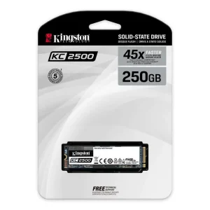 SSD Kingston KC2500 250GB NVMe M.2 2280 PCIe Gen 3 x 4 – SKC2500M8/250G (Read/Write: 3.500/1.200MB/s)