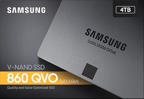 SSD Samsung 860 QVO 4TB – MZ-76Q4T0BW (2.5 inch SATA III, 4 bit MLC NAND, R/W 550MB/s – 520MB/s, 96K/89K IOPS, 1440TBW)