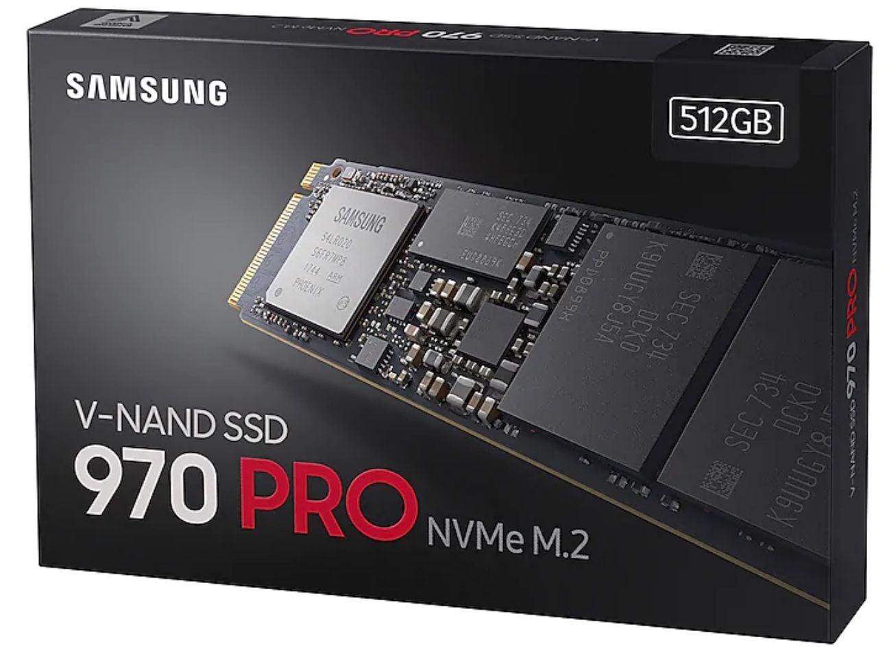 SSD Samsung 970 PRO 512GB M.2 NVMe – MZ-V7P512BW (M.2 NVMe, PCIe Gen3x4/ MLC NAND, R/W 3500MB/s – 2300MB/s, 370K/500K IOPS, 600TBW)