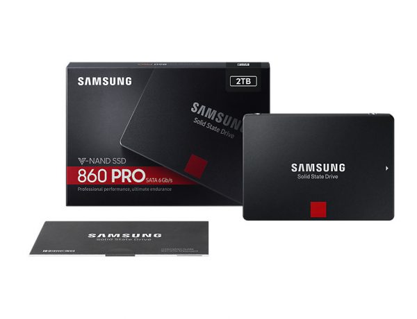 SSD Samsung 860 PRO 2TB – MZ-76P2T0BW (2.5 inch SATA III, MLC NAND, R/W 560MB/s – 530MB/s, 100K/90K IOPS, 2400TBW)