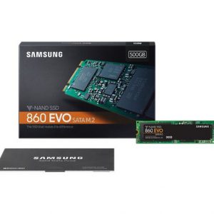 SSD Samsung 860 EVO 500GB M.2 -2280 – MZ-N6E500BW (M.2 -2280 SATA III, 3 bit MLC NAND, R/W 550MB/s – 520MB/s, 98K/90K IOPS, 300TBW)