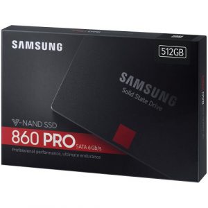 SSD Samsung 860 PRO 512GB – MZ-76P512BW (2.5 inch SATA III, MLC NAND, R/W 560MB/s – 530MB/s, 100K/90K IOPS, 600TBW)