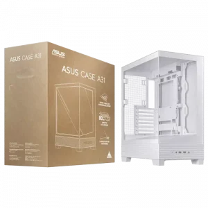 Case ASUS A31 WHITE (Kính cường lực, Mid Tower, No FAN, Trắng)