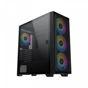 Case Xigmatek ANUBIS PRO 4FX – EN40771 (E-ATX/ ATX, Kính cường lực, 04 Fan ARGB, Đen)