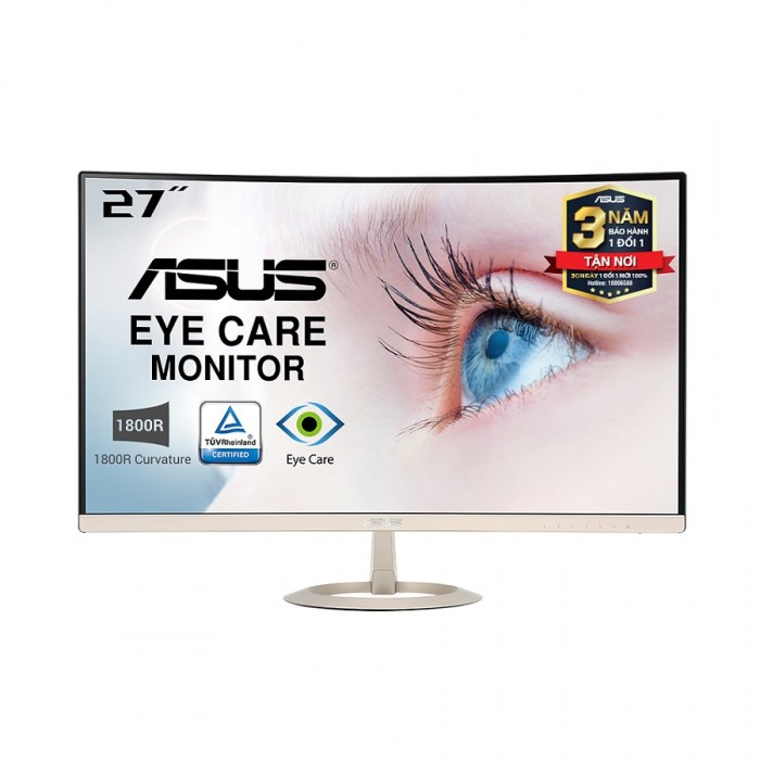 Màn Hình Cong ASUS VZ27VQ 60Hz (27 inch, 1920 x 1080, 60Hz, VA, 5ms)