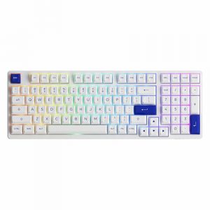 Bàn phím cơ AKKO 3098B Blue on White (Multi-mode / Hotswap / Foam tiêu âm / AKKO CS Jelly switch)