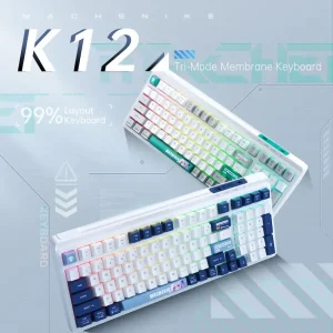 Bàn Phím Cơ Machenike K12 (Tri-mode, 99 Phím, PBT, Pin 3000mAh)