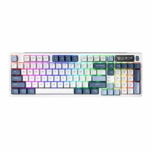Bàn Phím Cơ Machenike K600G-B97W (Có dây/Không dây 2.4G/Bluetooth 5.0, GR Silver)