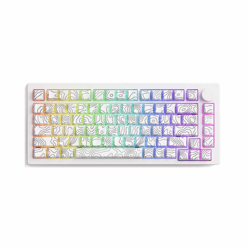 Bàn Phím MonsGeek M1 V5-THKG Contour (Black/White, RGB, Aluminum, Akko V3 Piano Pro)