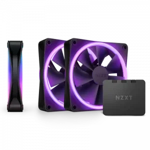 Bộ 3 Fan Case NZXT F120RGB Duo (Kèm Bộ điều khiển RGB, Chiếu sáng hai mặt, Trắng/Đen)