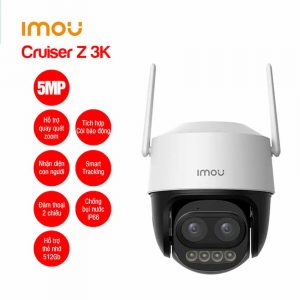 Camera IP Wifi Imou IPC-S7DP-5M0WEZ 5MP 3K (Ngoài trời, Quay quét, Zoom 12X,  Full Color, Còi Báo động)