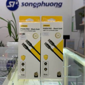 Cáp sạc nhanh PISEN PRO-Black Gold USB-C 60W 1m (LH-TC04-1500)