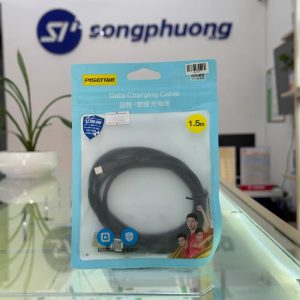 Cáp sạc PISEN Micro USB 2.4A 1500mm (DM-MU01-1500, Màu đen)