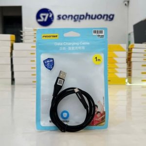 Cáp sạc PISEN Micro USB 2.4A 1000mm (DM-MU01-1000, Màu đen)