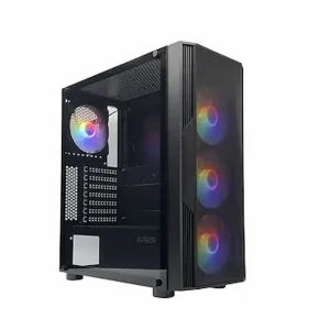 Case ARES ANUBIS 4FA (ATX, Màu đen, 4 Fan Led RGB)
