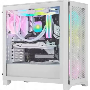Case Corsair iCUE 4000D RGB Airflow QL True White (Mid-Tower, 4FAN, Kính cường lực, USB Type C, Trắng, CC-9011232-WW)