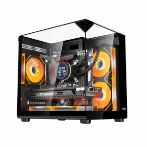 Case MIK G3 PRISM GLASS MINI BLACK NO FAN (ITX/mATX, Kính cường lực, Đen)