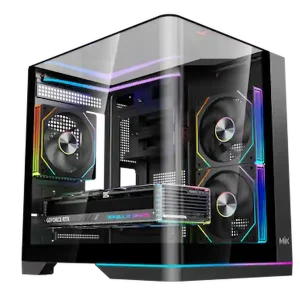 Case MIK G8 NOVA M Black (m-ATX, Kính cường lực, Đen)