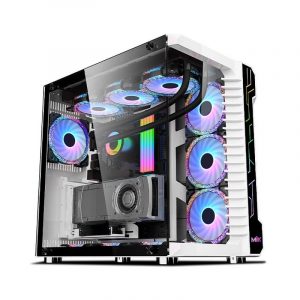 Case MIK LV07 White – No Fan (Mid Tower, Kính Cường lực, Tích hợp dải Led RGB, ATX, Màu Trắng)