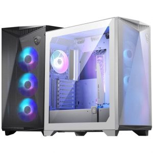 Case MSI MPG GUNGNIR 300R AIRFLOW (Black/White, E-ATX/ATX, USB Type C, Kim loại cao cấp)