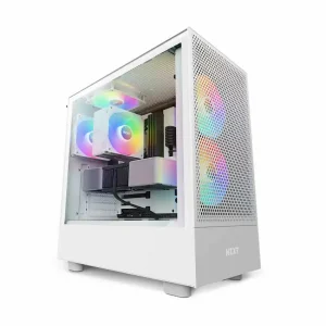 Case NZXT H5 FLOW RGB ALL WHITE V1 – C-H51FW-R1 (E-ATX, ATX, Micro-ATX, Mini-ITX, Kính cường lực, RGB)