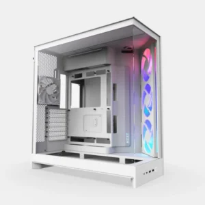 Case NZXT H9 FLOW RGB ALL WHITE – CM-H92FW-R1(E-ATX, ATX, Micro-ATX, Mini-ITX, RGB)