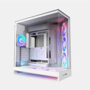 Case NZXT H9 FLOW RGB PLUS ALL WHITE – CM-H92FW-P1 (ATX, Hub Điều khiển)