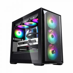 Case Segotep Gank 360S-APE Black ( M-ATX/ITX, PCIE, Type C)
