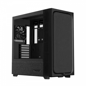 Case TRYX FLOVA F50 Black (ATX/ Micro-ATX/ Mini-ITX, Kính cường lực, sẵn 1FAN, Đen)