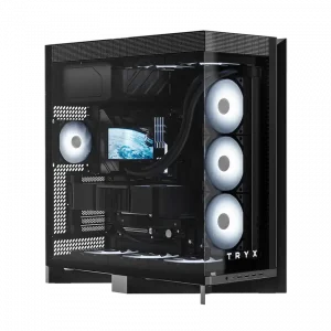 Case TRYX LUCA L70 Black (E-ATX/ ATX/ Micro-ATX/ Mini-ITX, Kính cường lực, Đen)