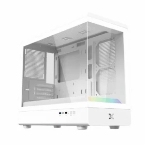 Case Xigmatek Pura ML Arctic – EN48470 (Micro ATX, Kính cường lực, ARGB Lightning Bar, No Fan, White)