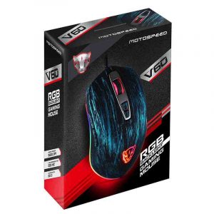 Chuột Gaming Motospeed V60 IC Black A3050 ( 5000DPI, 2 ms)