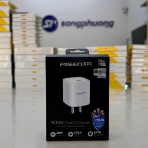 Củ sạc PISEN QUICK ice Crystal PD 30W Type-C White (MS-V1500U200-030F0-CN)
