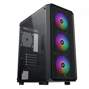 Case Xigmatek DUO X 3F – EN45127 (E-ATX/ ATX, Kính cường lực, 03 Fan RGB, Đen)