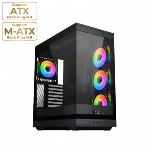 Case Xigmatek ALPHA META – EN45004 (E-ATX/ ATX, Kính cường lực, USB Type C, Đen)