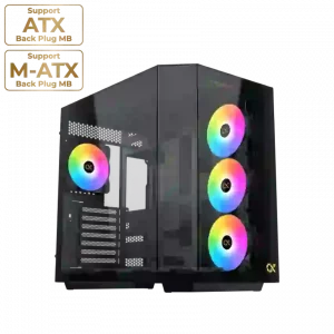Case Xigmatek ALPHA CUBI II – EN45271 ( E-ATX/ ATX, Kính cường lực, Đen)