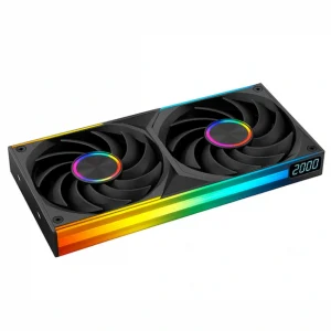 Fan Case Jungle Leopard Starlink 240 ARGB (Gió xuôi, Hiển thị tốc độ, Đen/Trắng)