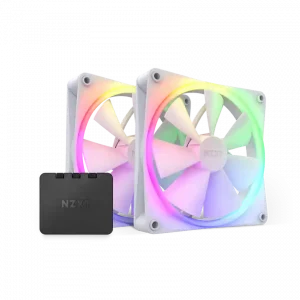 Fan Case NZXT F140RGB Twin (2 FAN Pack, Kèm Bộ điều khiển RGB, Trắng/Đen)
