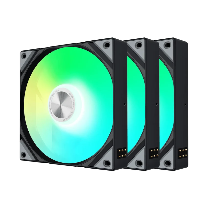 FAN TRYX ROTA SL ARGB 120mm Black (3pcs Pack, Gió xuôi/ ngược, Đen)