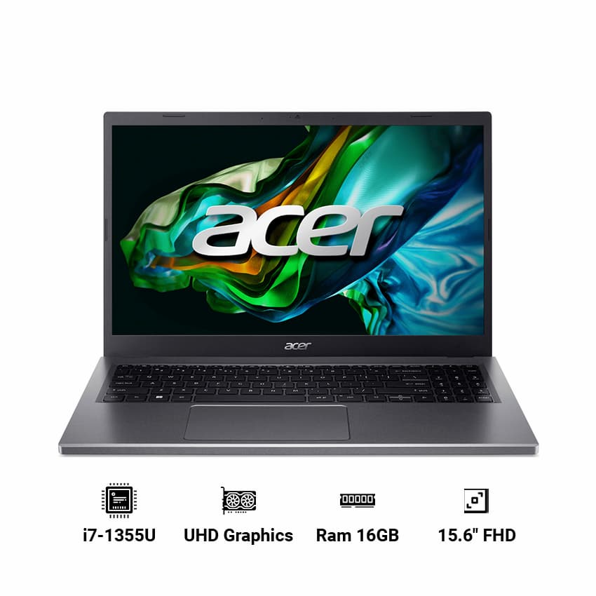 Laptop Acer Aspire 5 N23C3 – A515-58P-71EJ (i7-1355U, 16GB, 1TB SSD, UMA, 15.6 inch FHD, Win11, Xám, NX.KHJSV.00A)